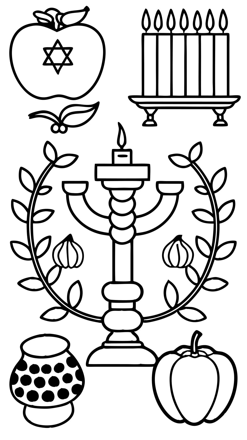 coloring pages rosh hashanah